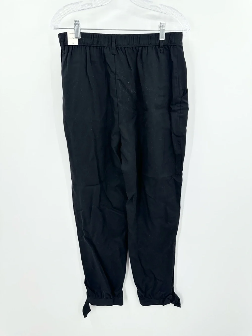 Abercrombie & Fitch NWT Women’s Black High Waist Joggers Tie Ankle Size Medium